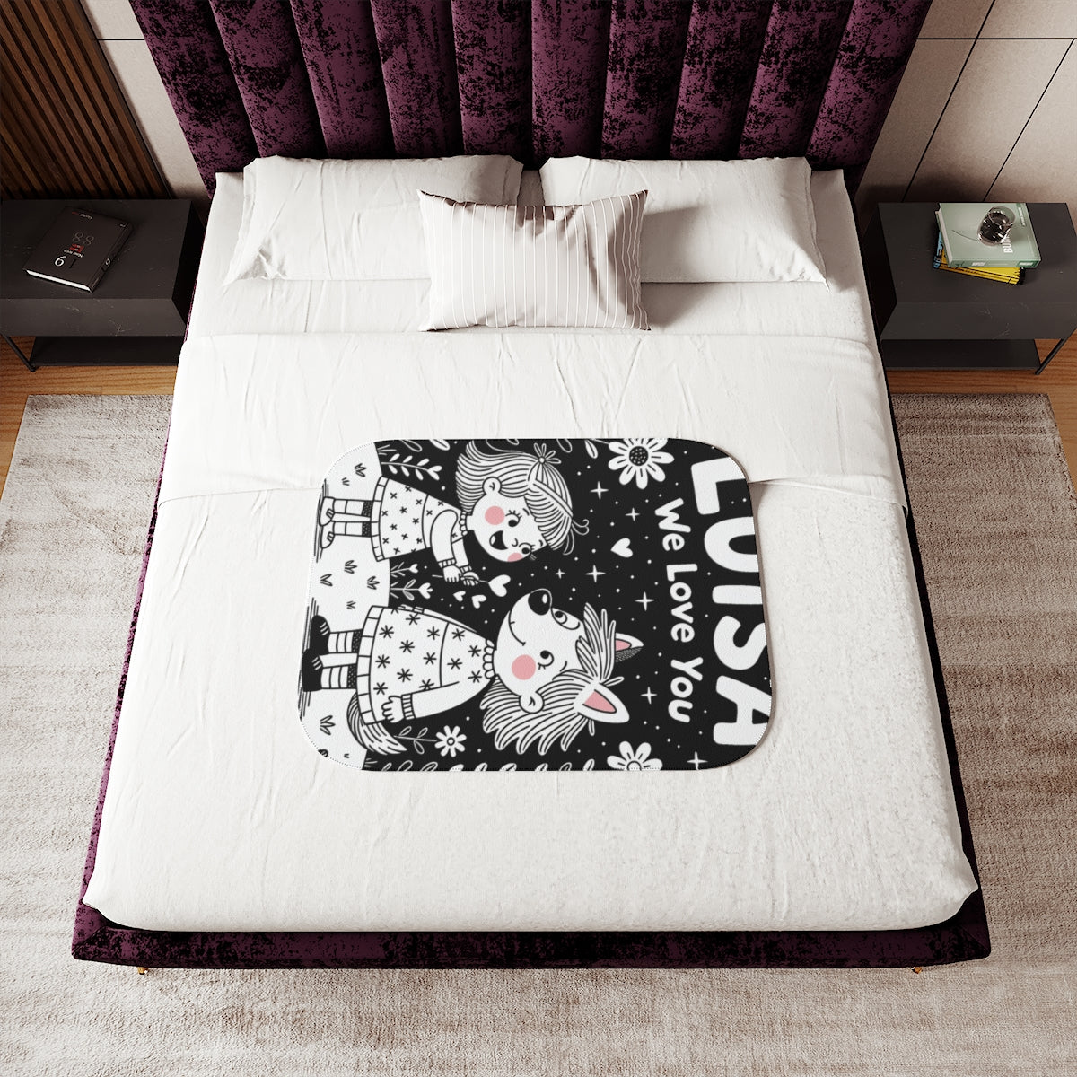 Custom Blanket Colorful Design with Fabric Markers