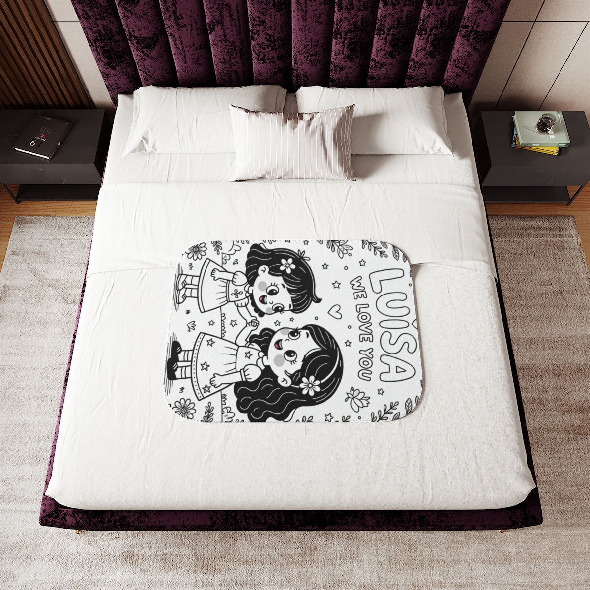 Custom Blanket Colorful Design with Fabric Markers