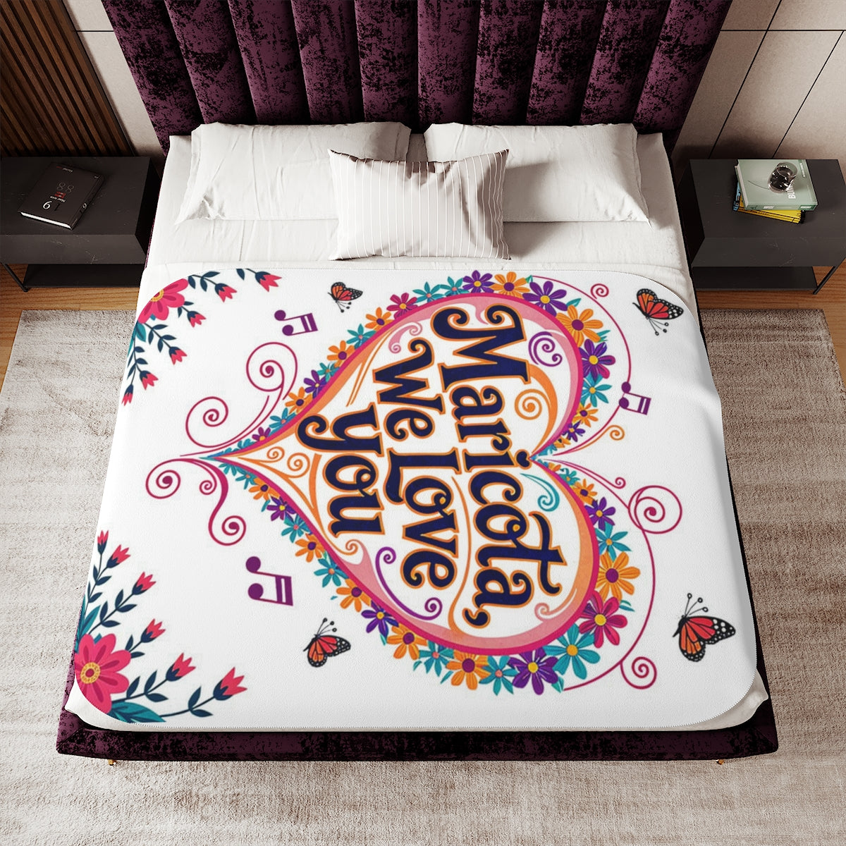 Custom Blanket Colorful Design with Fabric Markers