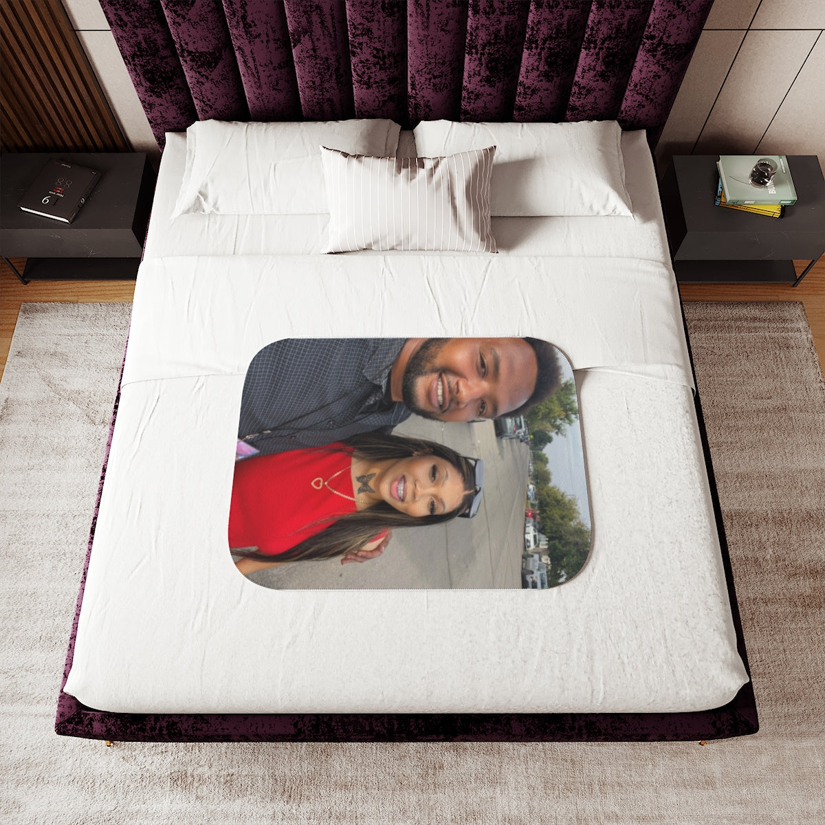 Custom Sherpa Blanket with Your Design