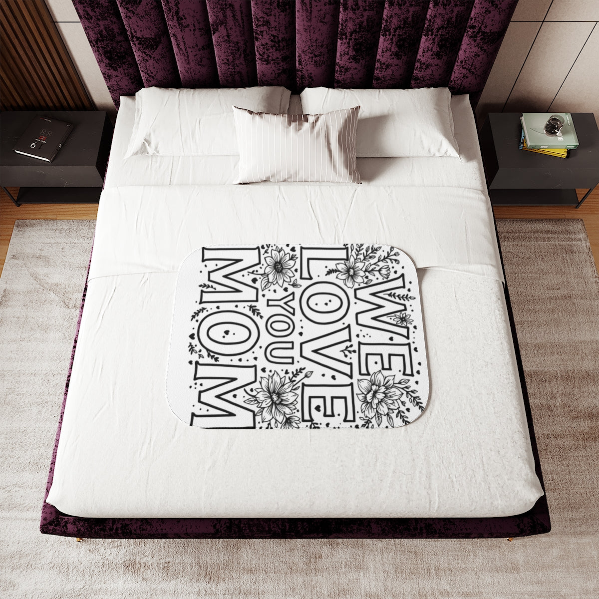 Custom Blanket with Your Design Coloring Page Kit with 10 Fabric Markers