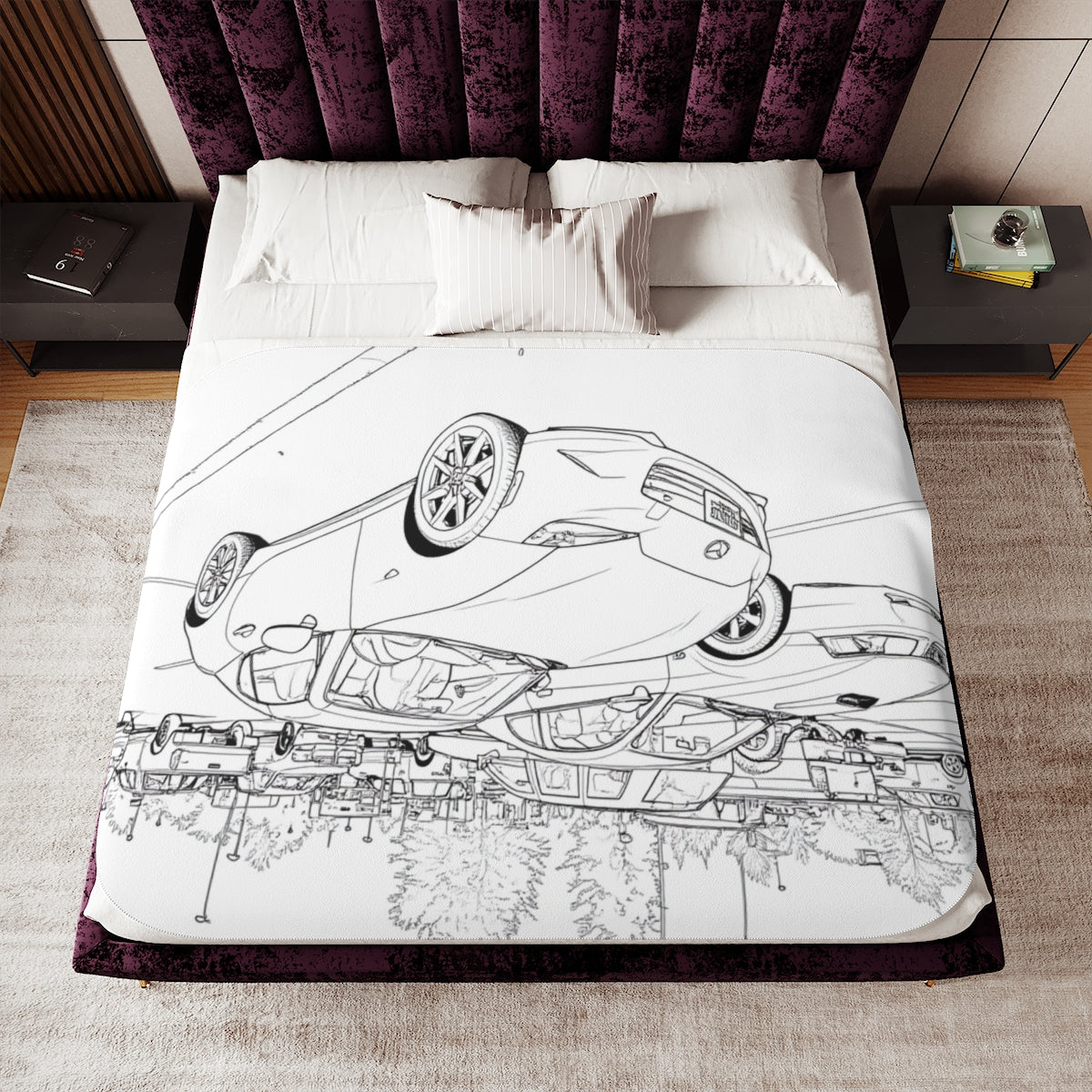 Custom Blanket with Your Design Coloring Page Kit with 10 Fabric Markers