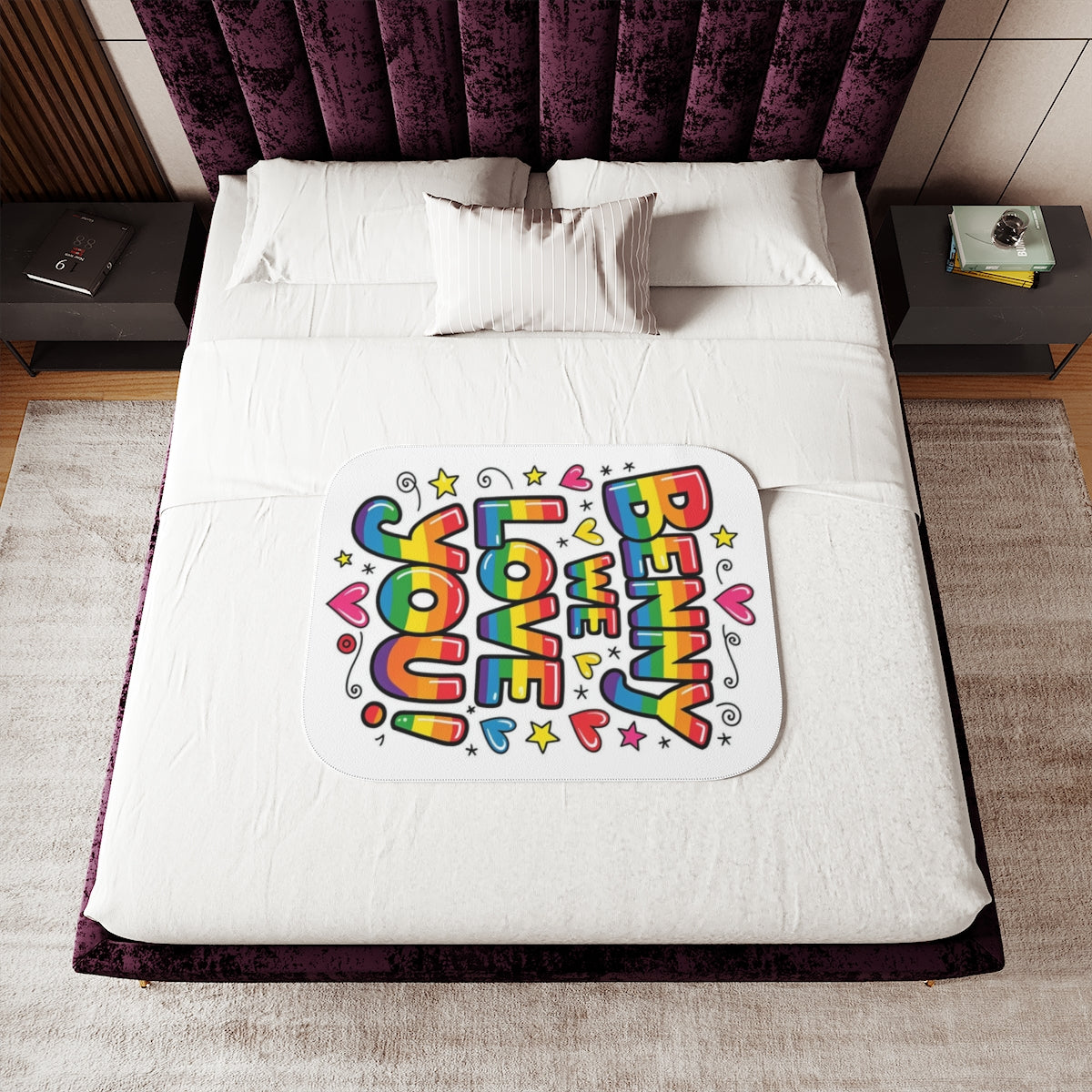 Custom Blanket Colorful Design with Fabric Markers