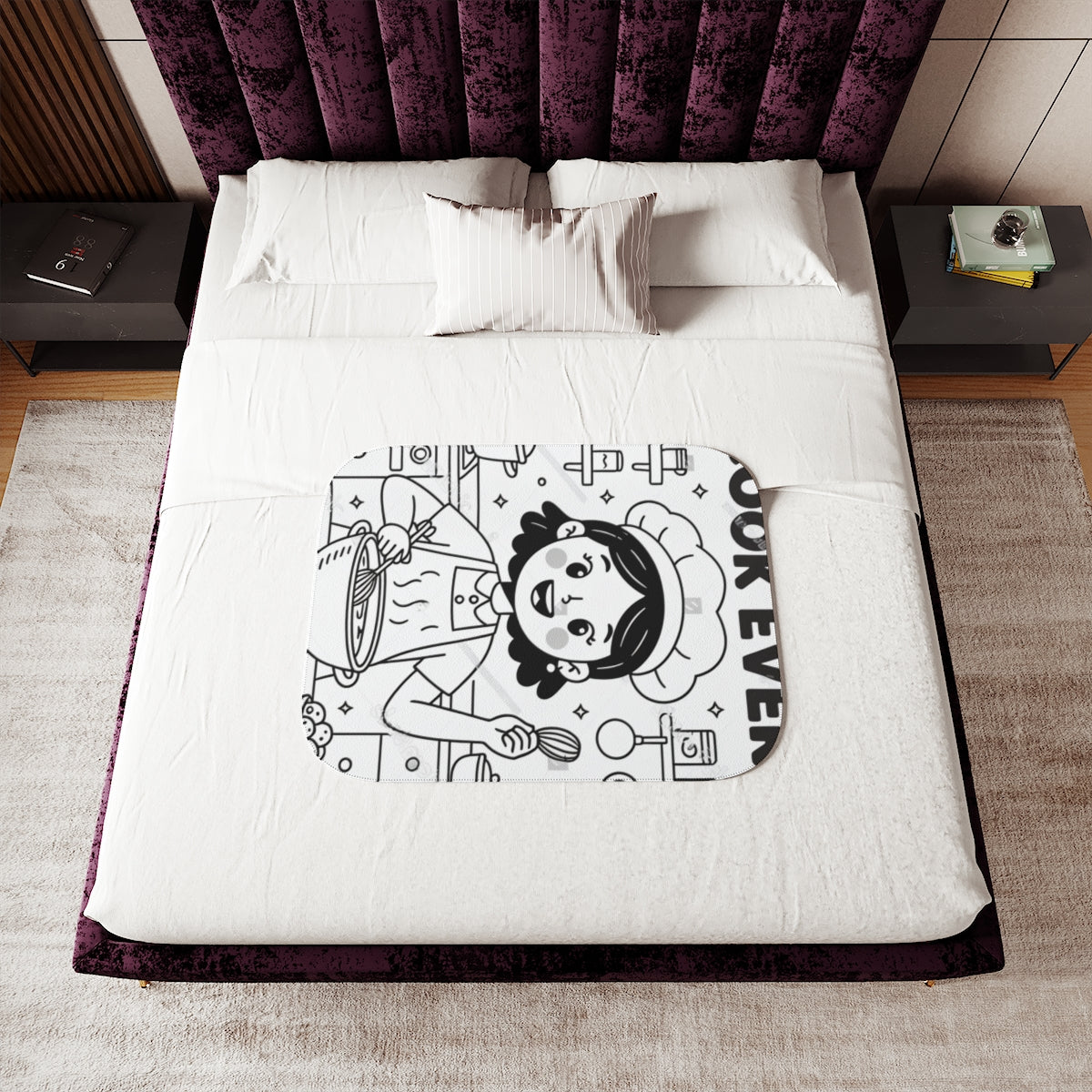Custom Blanket Colorful Design with Fabric Markers