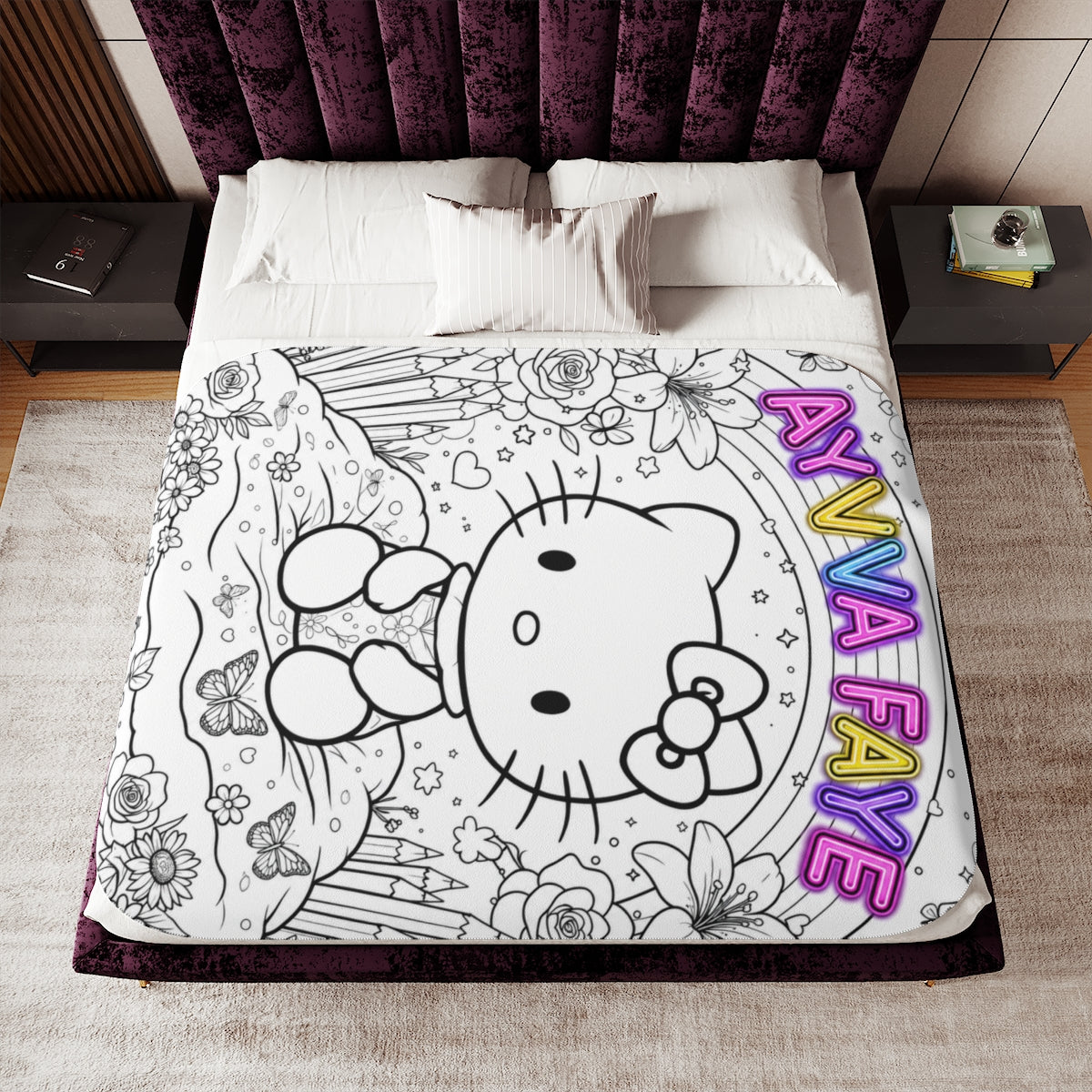 Custom Sherpa Blanket with Your Design