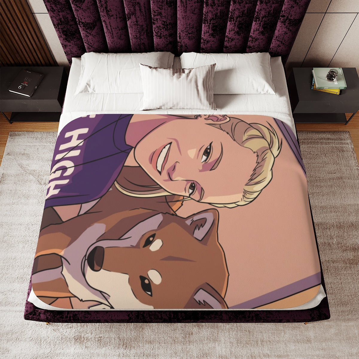 Custom Sherpa Blanket with Your Design