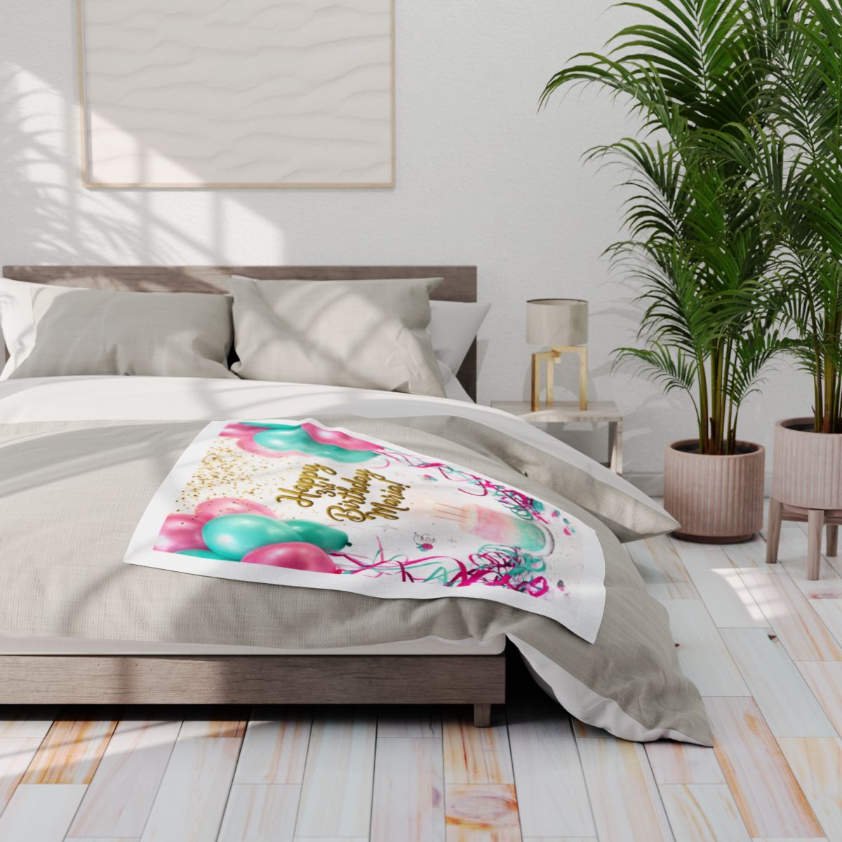 Custom Fleece Blanket Colorful Design with Fabric Markers