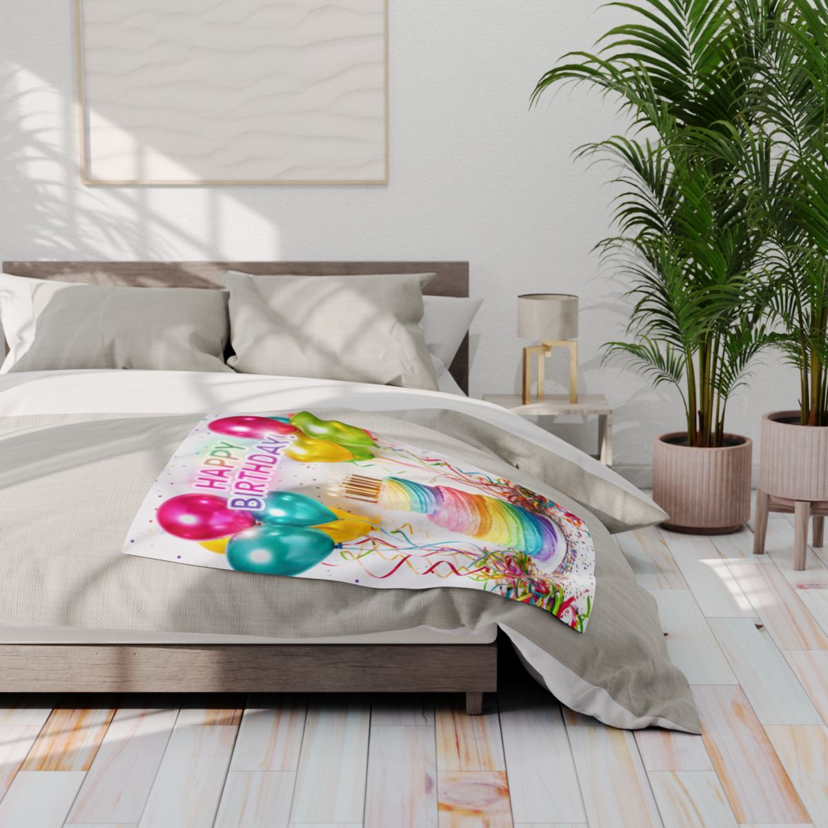 Custom Fleece Blanket Colorful Design with Fabric Markers