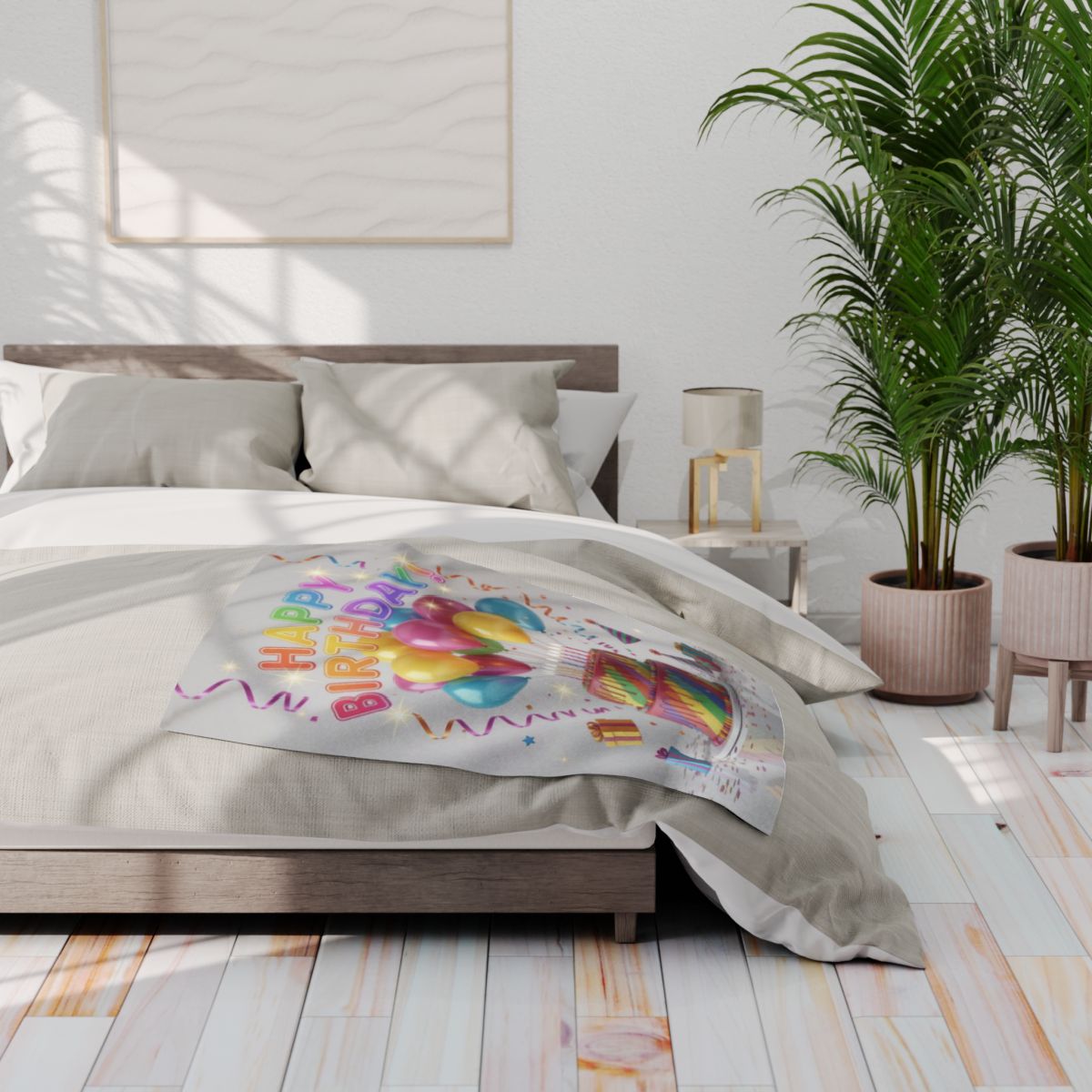 Custom Fleece Blanket Colorful Design with Fabric Markers