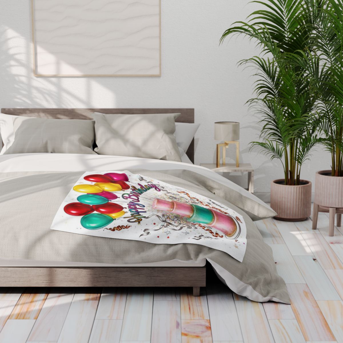 Custom Fleece Blanket Colorful Design with Fabric Markers