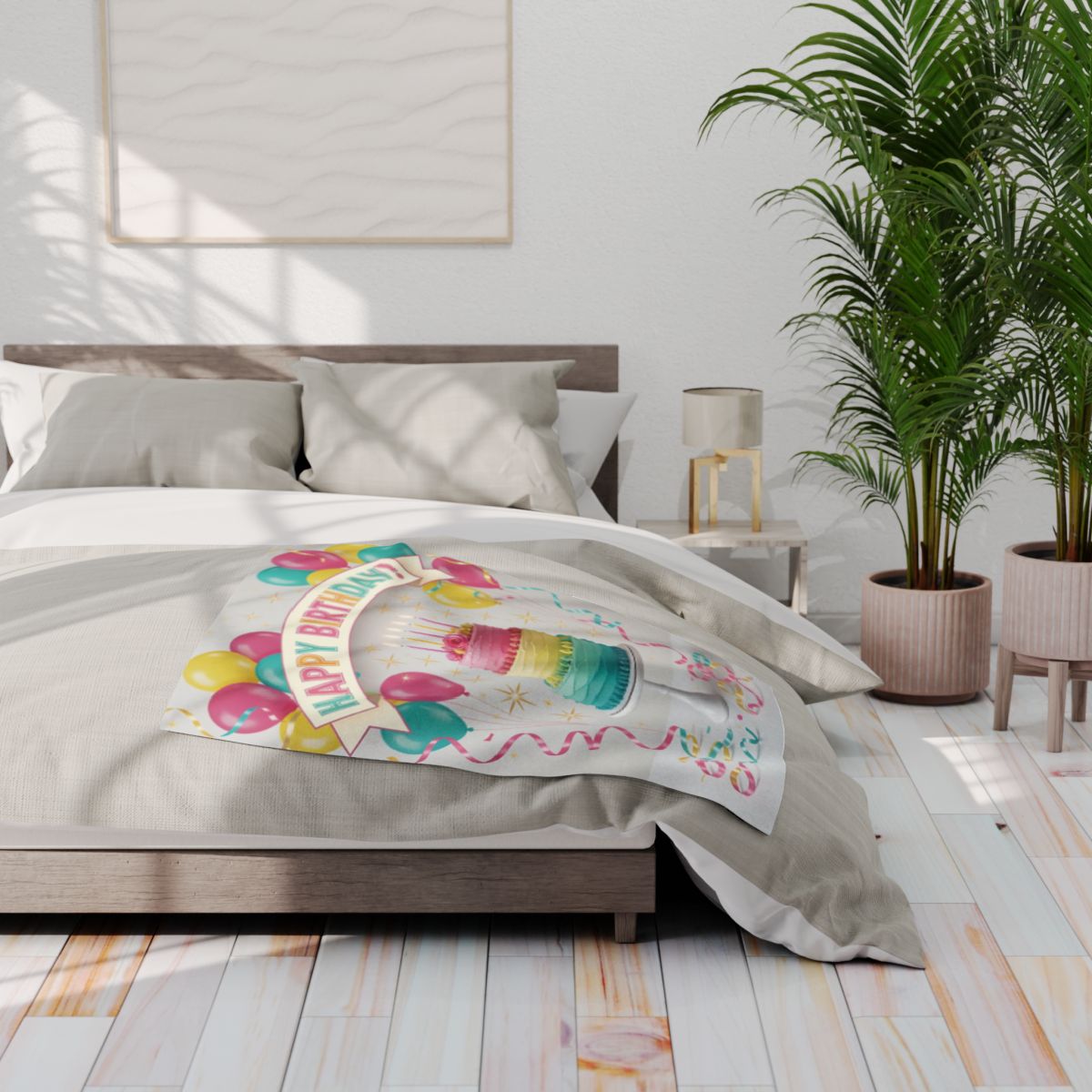 Custom Fleece Blanket Colorful Design with Fabric Markers