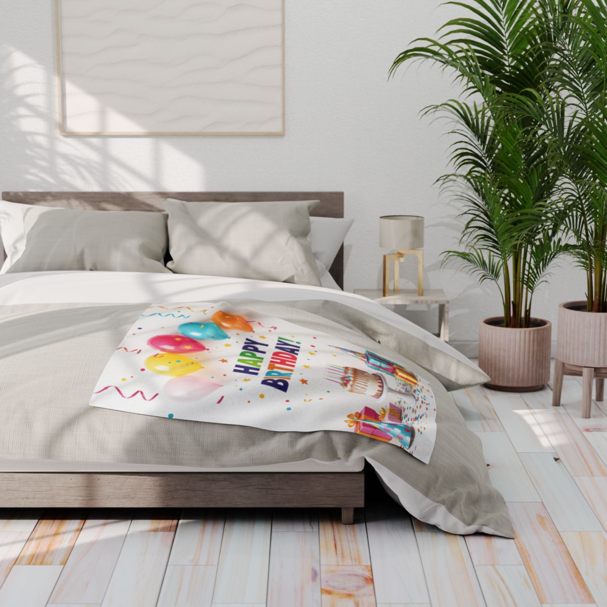 Custom Fleece Blanket Colorful Design with Fabric Markers