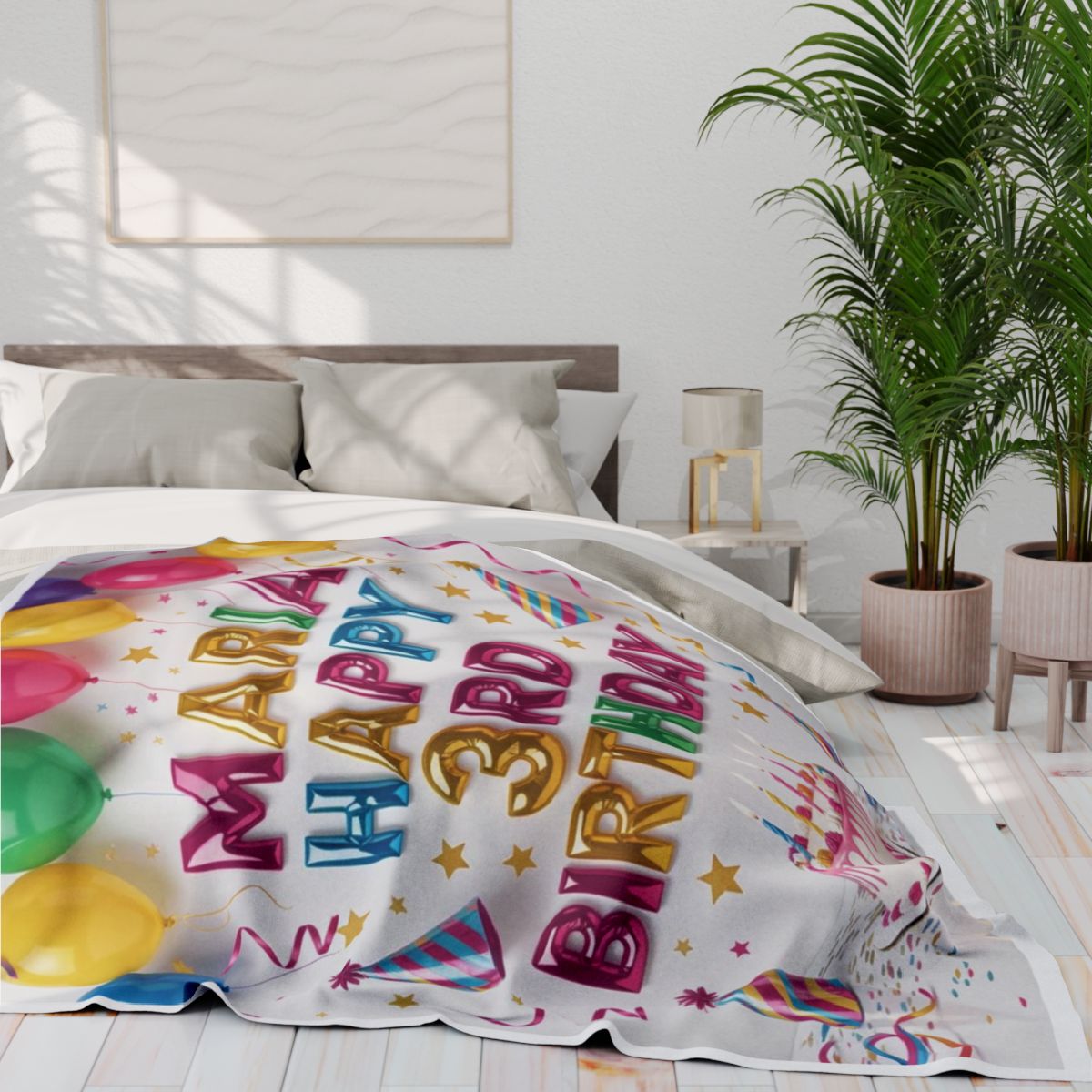 Custom Fleece Blanket Colorful Design with Fabric Markers