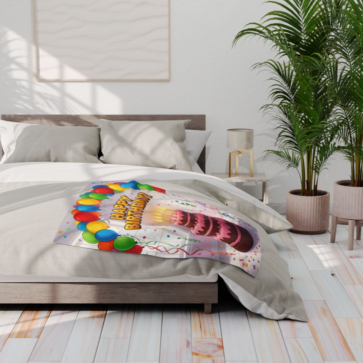 Custom Fleece Blanket Colorful Design with Fabric Markers