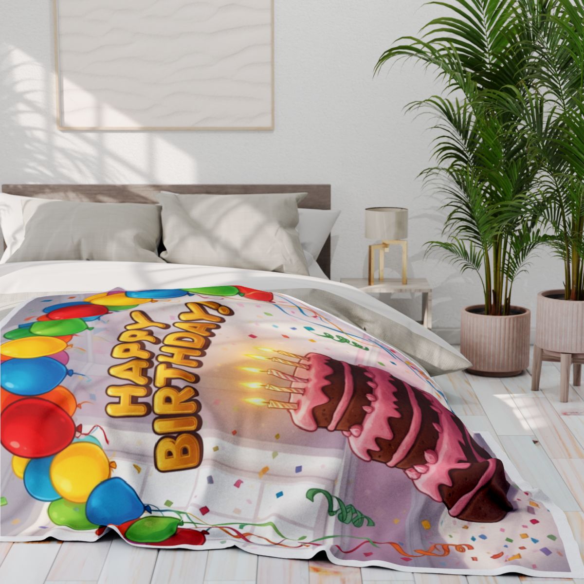 Custom Fleece Blanket Colorful Design with Fabric Markers