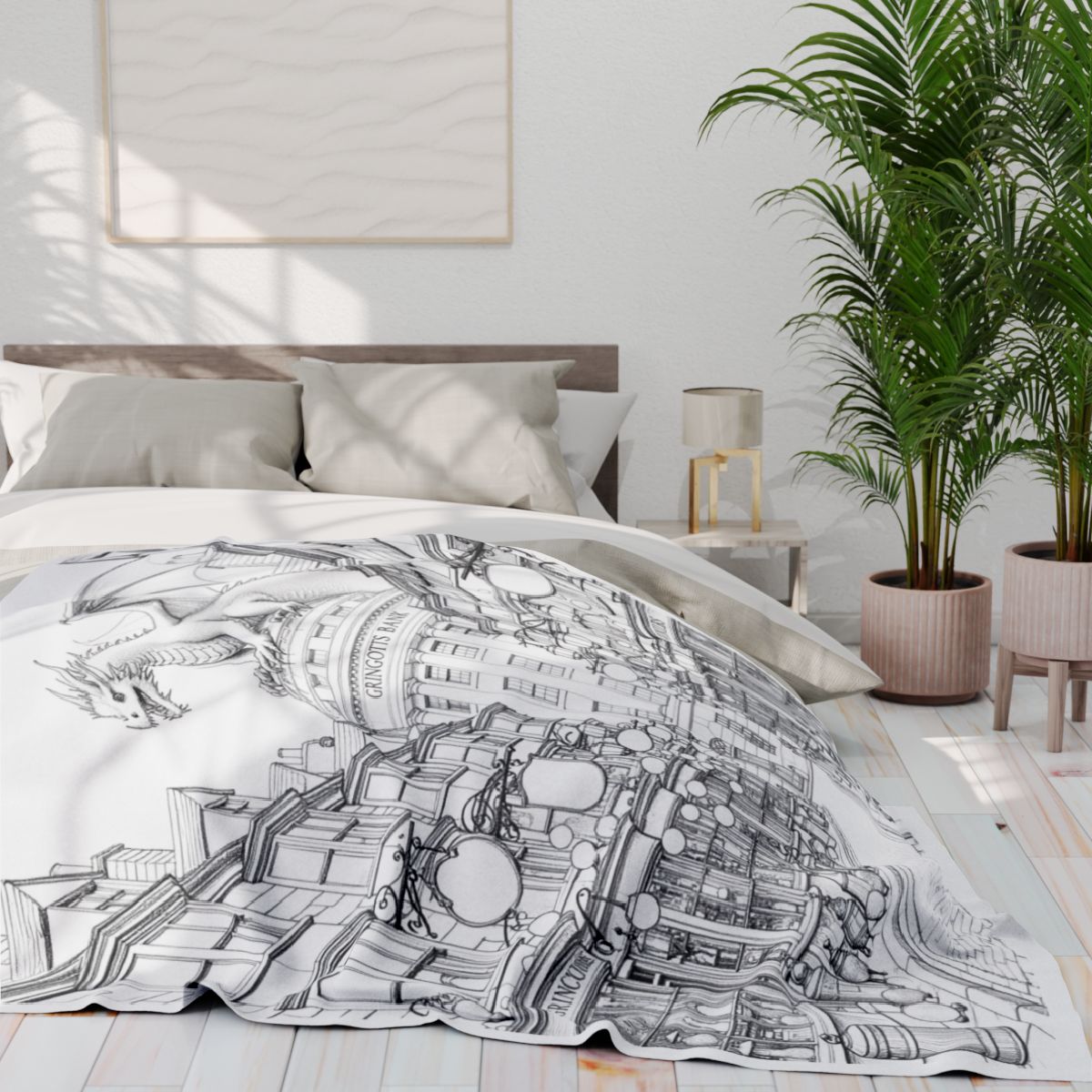 Custom Fleece Blanket Colorful Design with Fabric Markers
