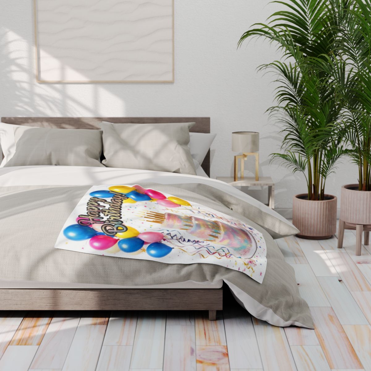 Custom Fleece Blanket Colorful Design with Fabric Markers