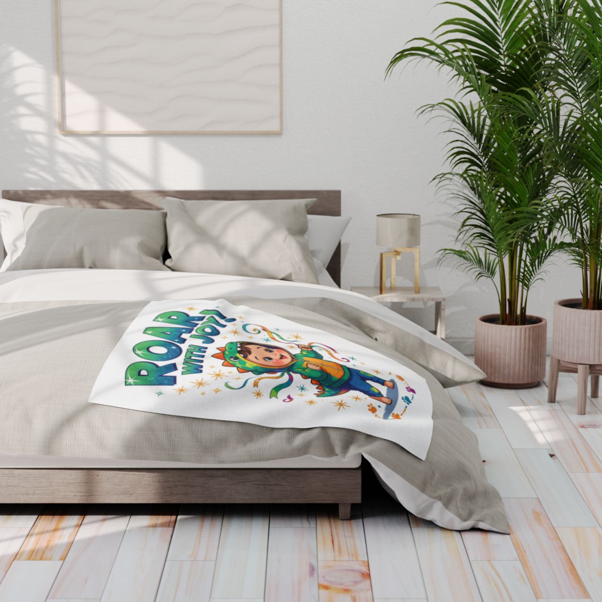 Custom Fleece Blanket Colorful Design with Fabric Markers