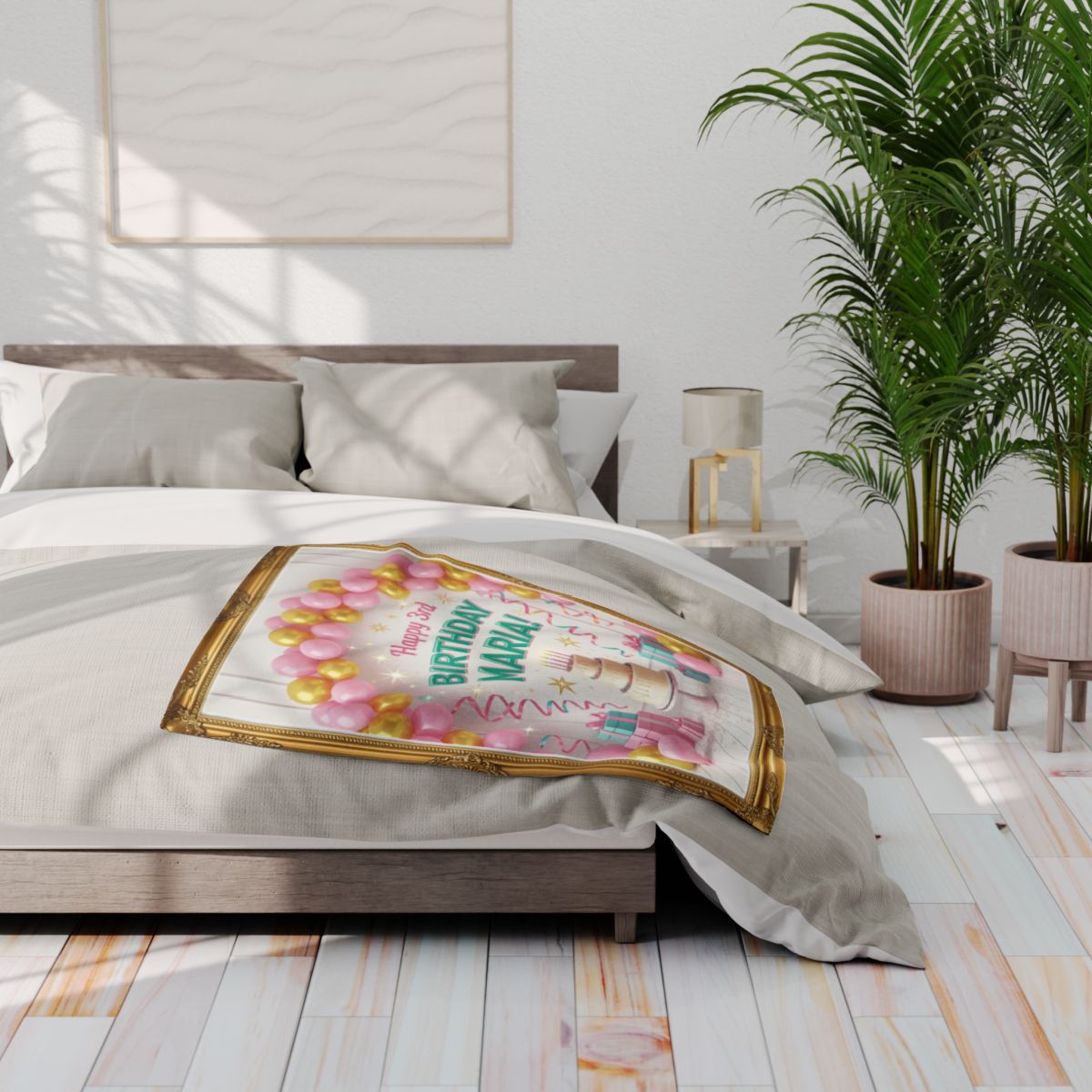 Custom Fleece Blanket Colorful Design with Fabric Markers
