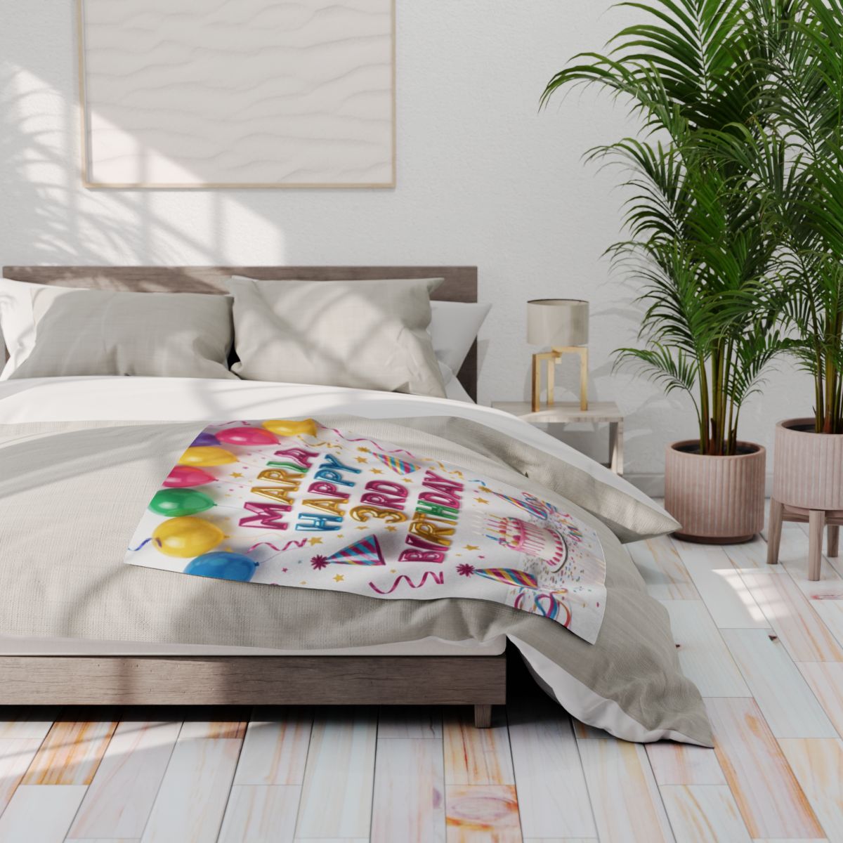 Custom Fleece Blanket Colorful Design with Fabric Markers