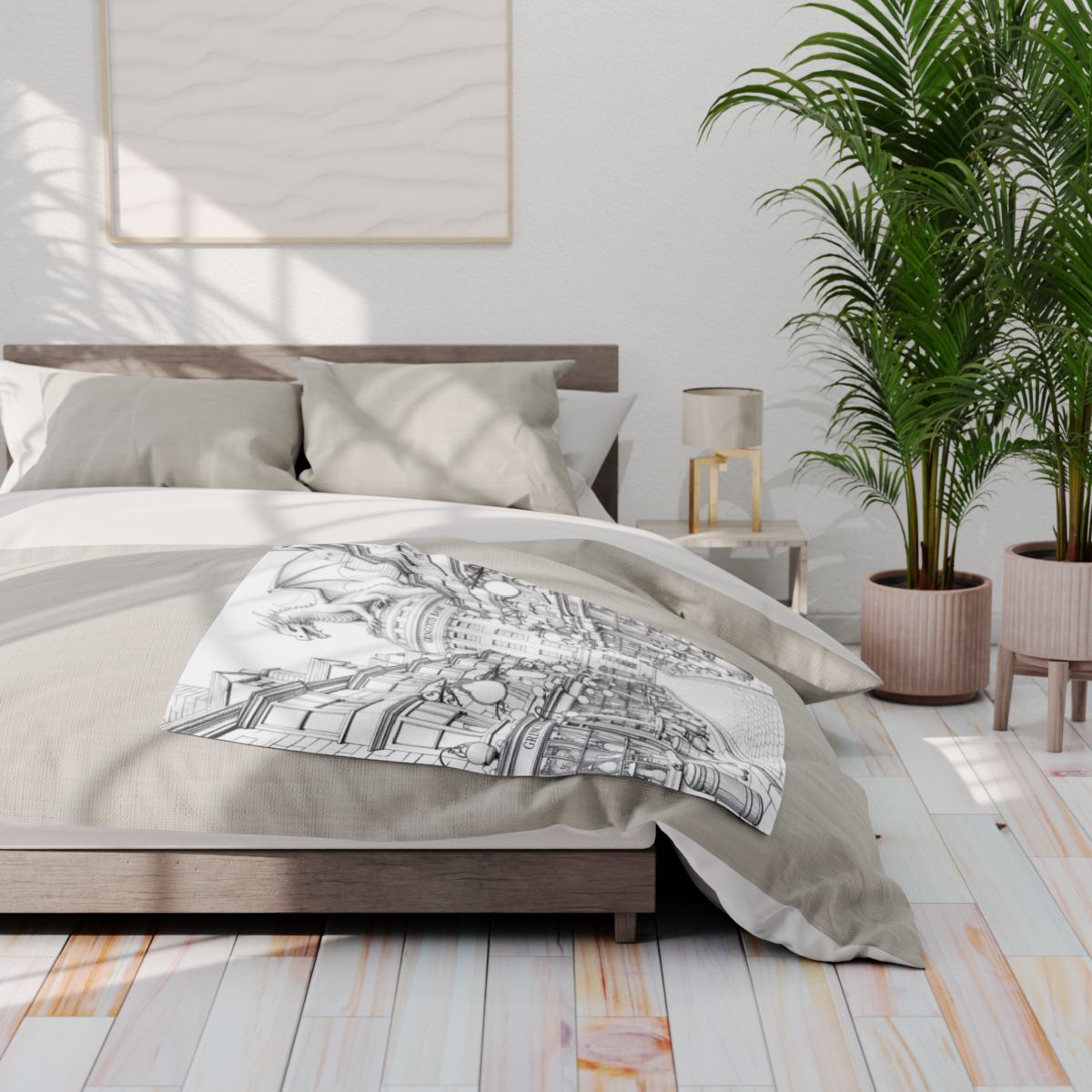 Custom Fleece Blanket Colorful Design with Fabric Markers