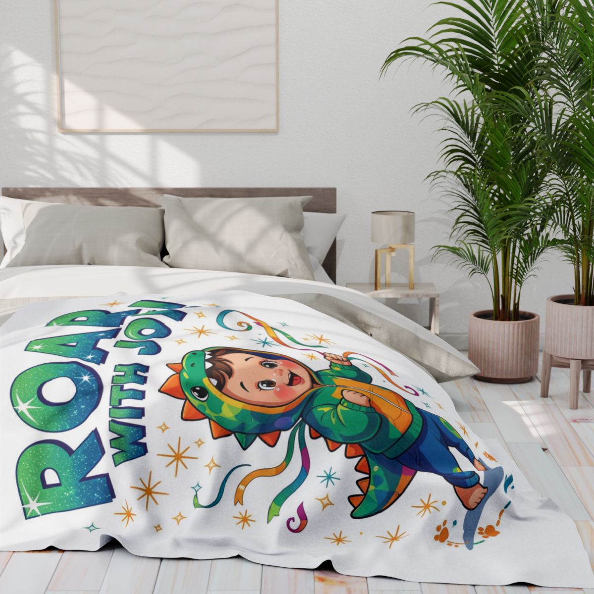 Custom Fleece Blanket Colorful Design with Fabric Markers