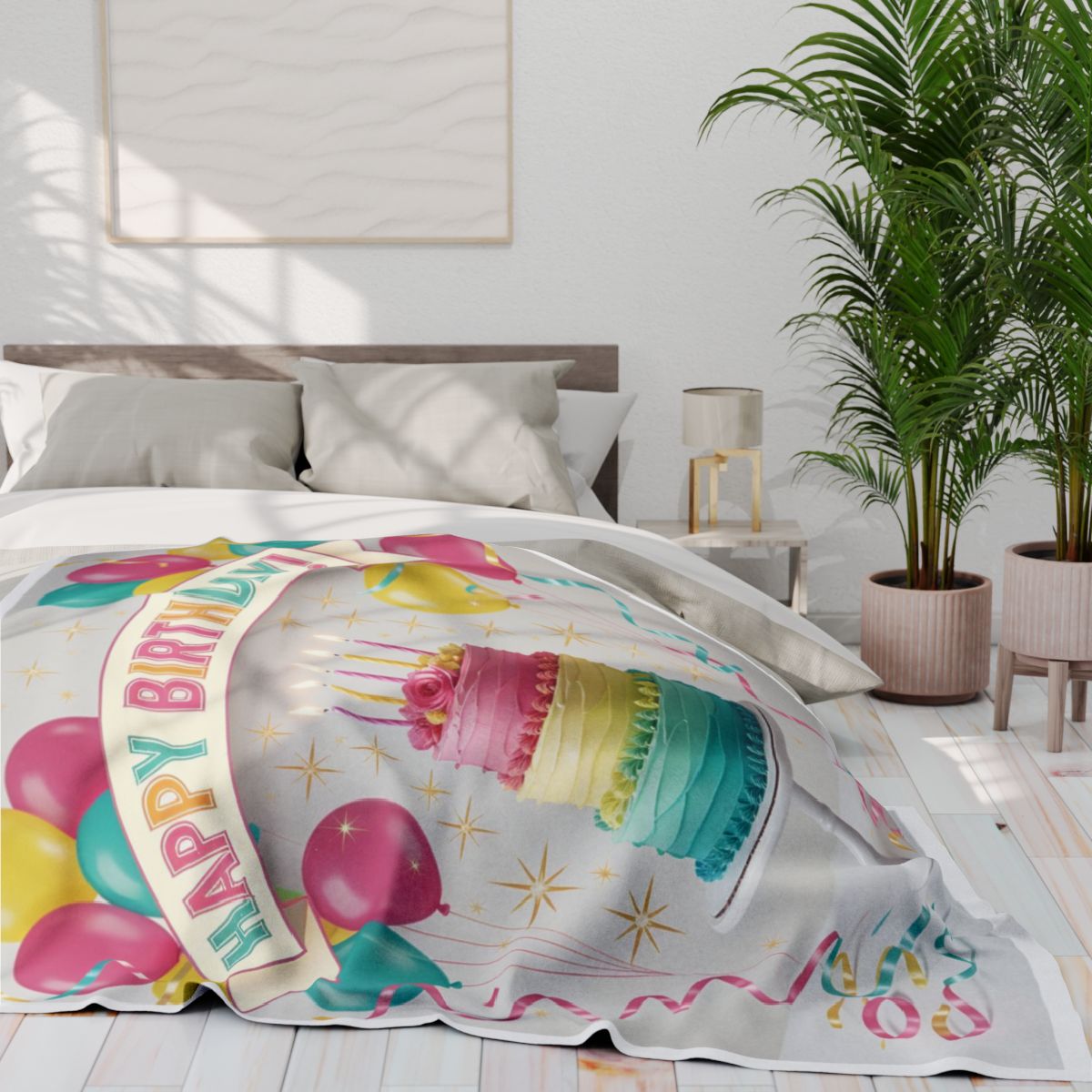 Custom Fleece Blanket Colorful Design with Fabric Markers