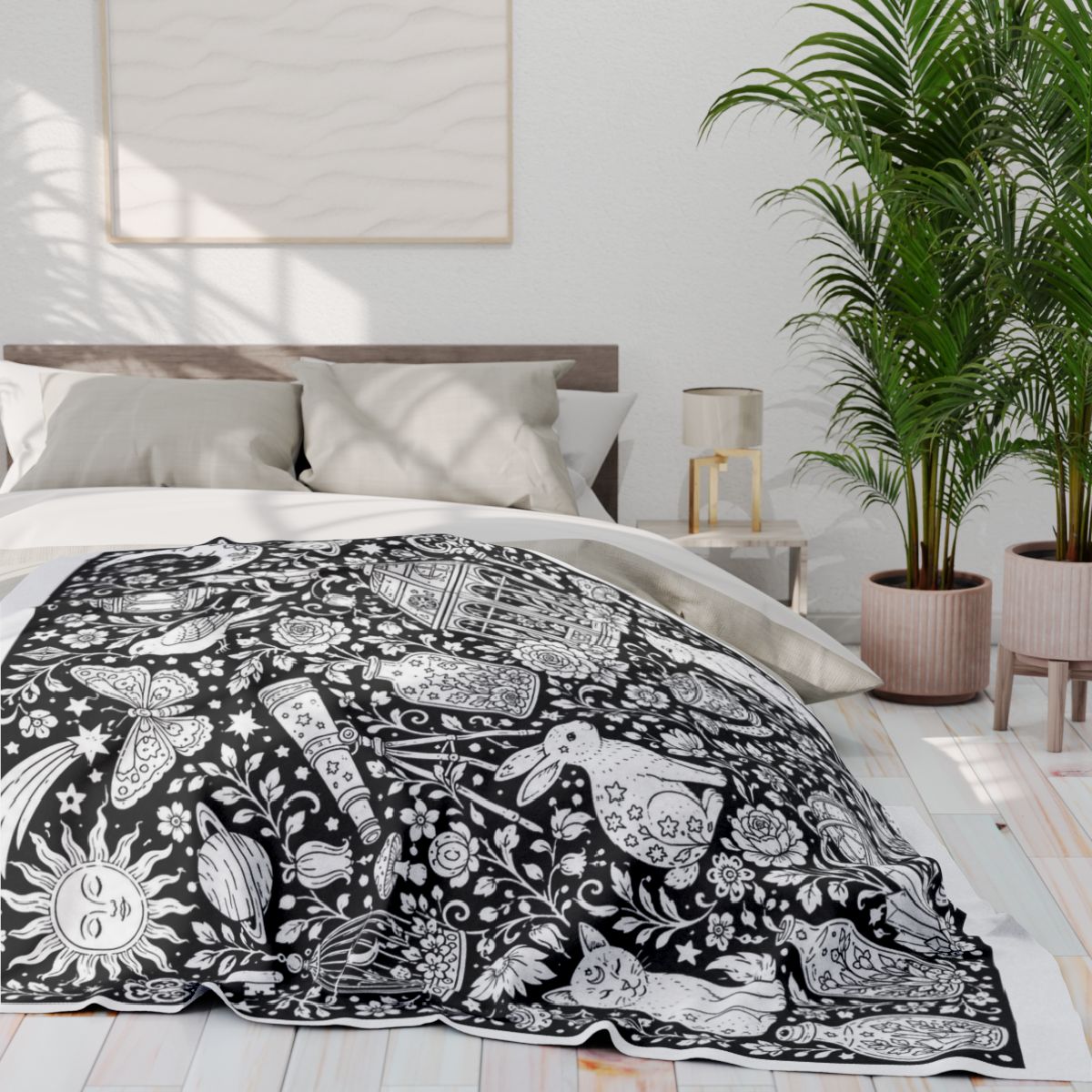 Celestial Fantasy Fleece Blanket kit shown in a lifestyle mockup