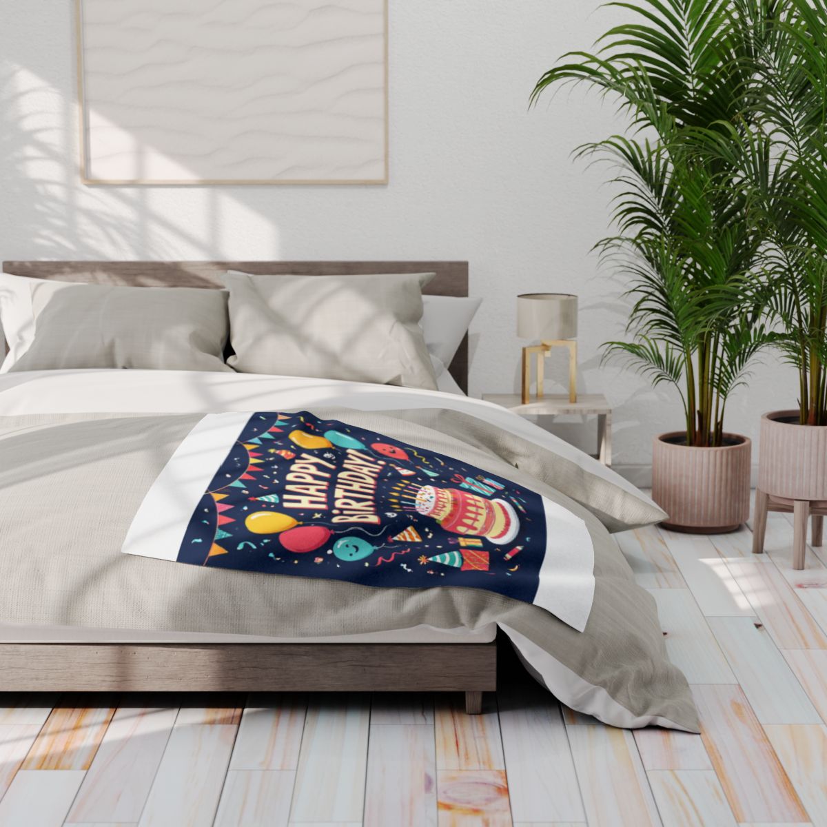 Custom Fleece Blanket Colorful Design with Fabric Markers