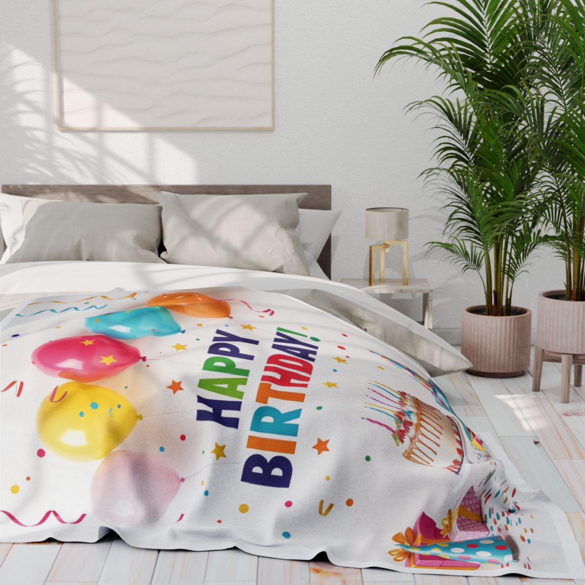 Custom Fleece Blanket Colorful Design with Fabric Markers