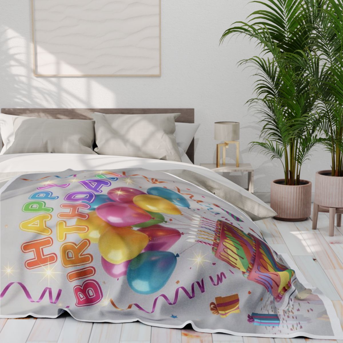 Custom Fleece Blanket Colorful Design with Fabric Markers