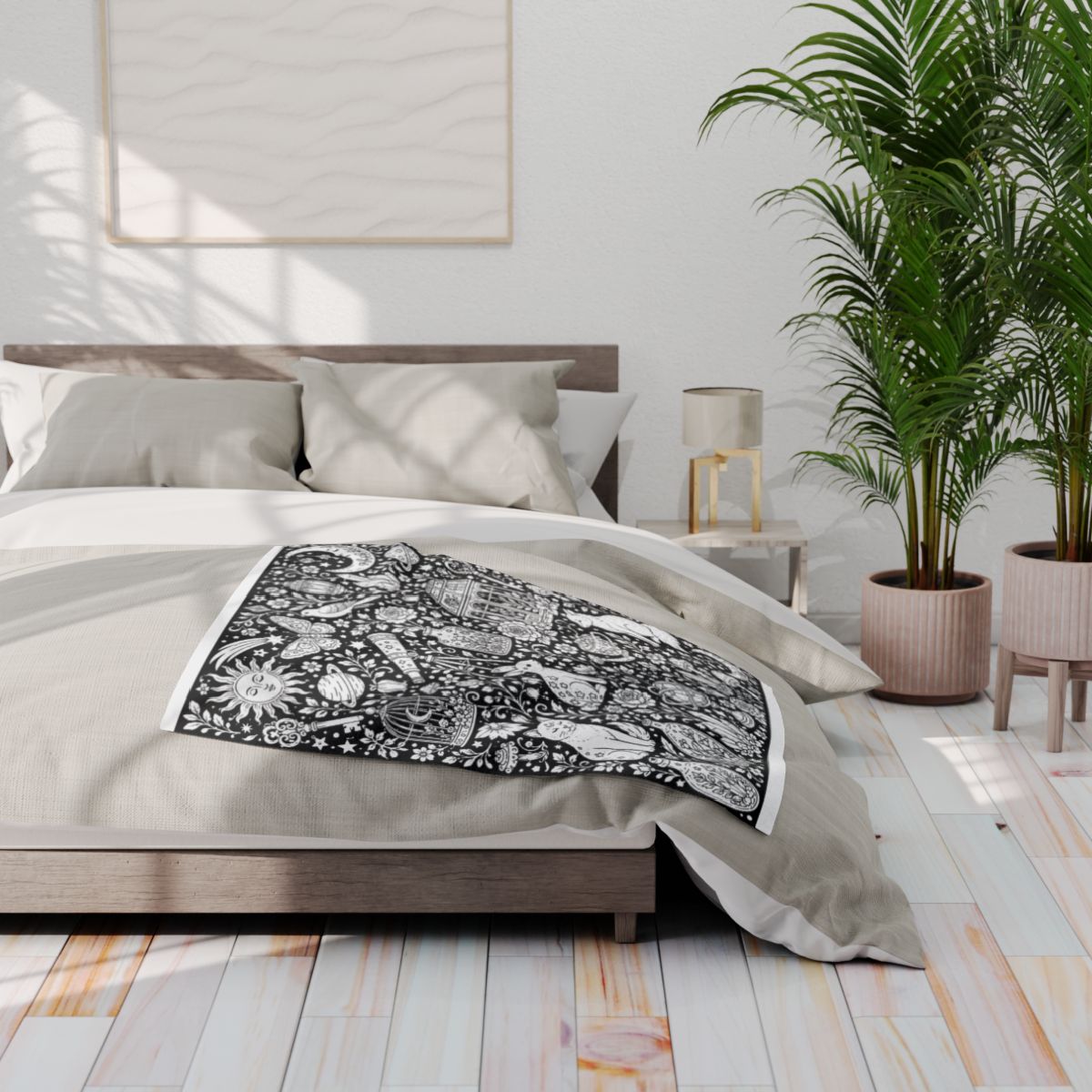 Celestial Fantasy Fleece Blanket kit shown in a lifestyle mockup