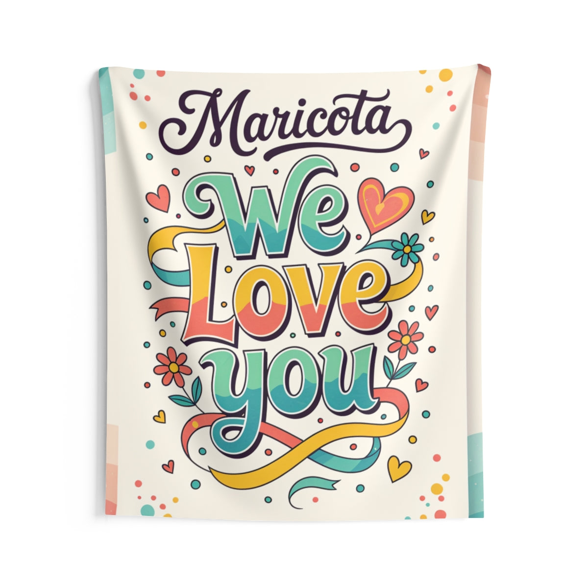 Custom Indoor Wall Tapestry Colorful Design with Fabric Markers