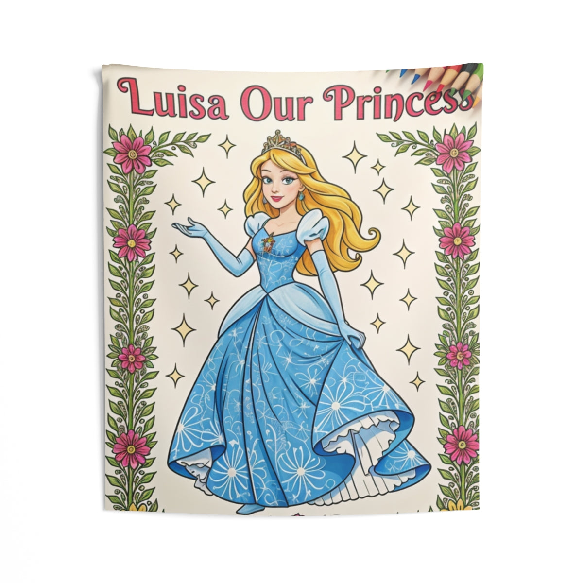 Custom Indoor Wall Tapestry Colorful Design with Fabric Markers