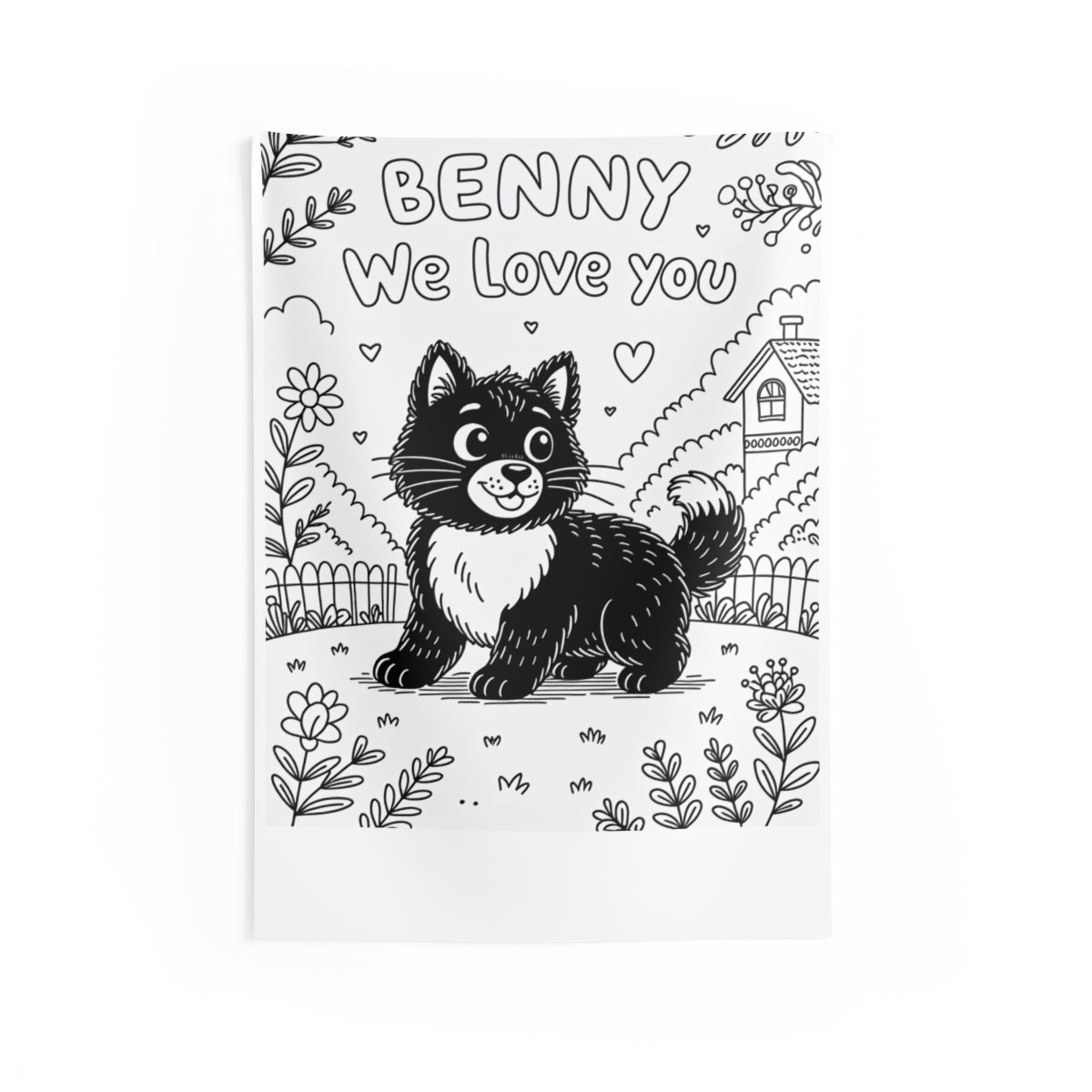 Custom Indoor Wall Tapestry Colorful Design with Fabric Markers