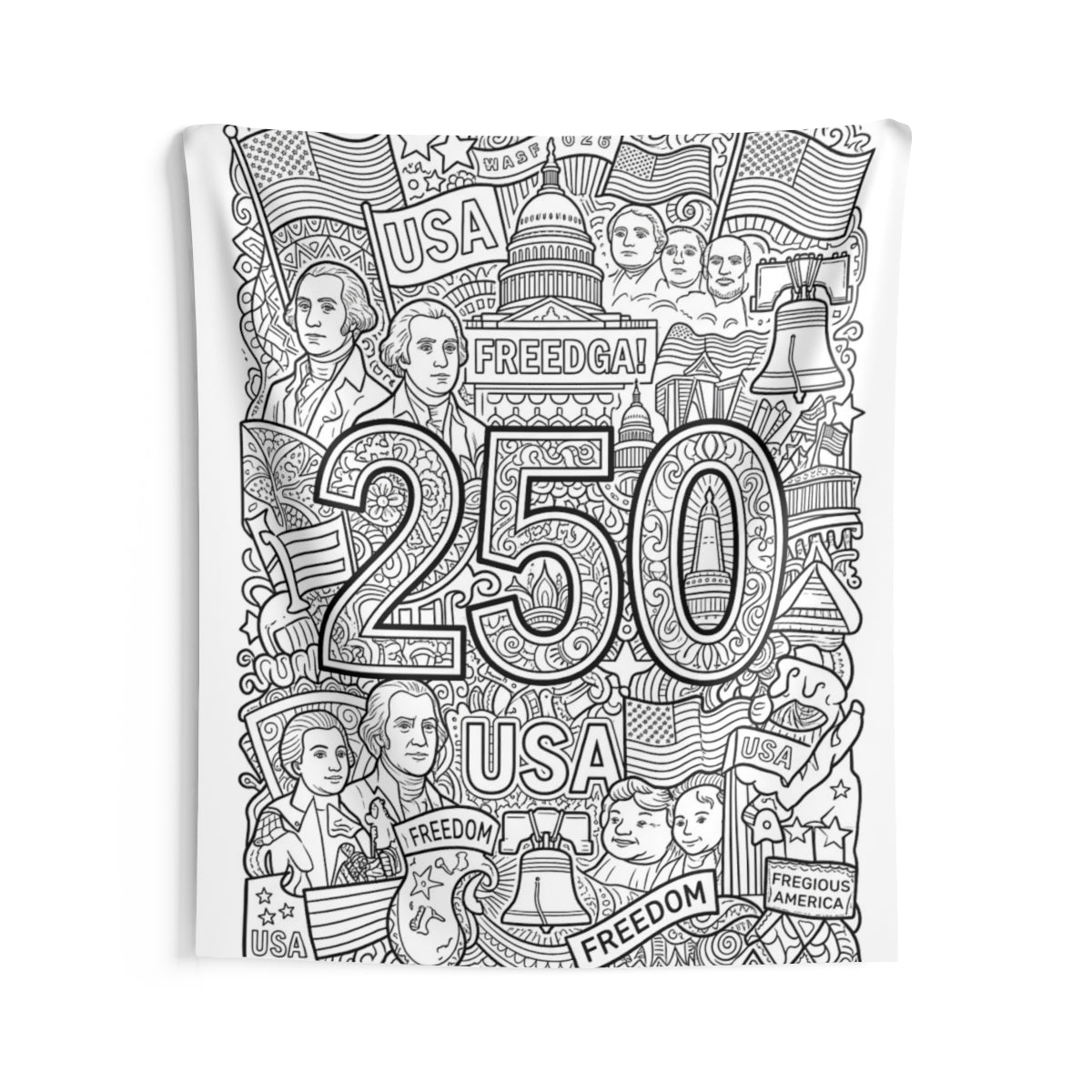 Indoor Wall Tapestry Coloring Kit with 10 Fabric Markers - Creative Art