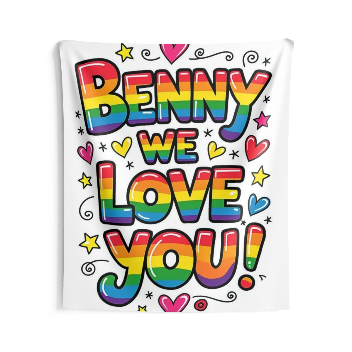 Custom Indoor Wall Tapestry Colorful Design with Fabric Markers