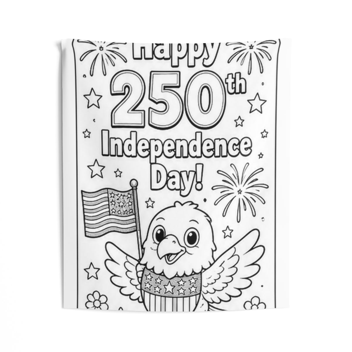 Independence Day Indoor Wall Tapestry kit shown in a lifestyle mockup