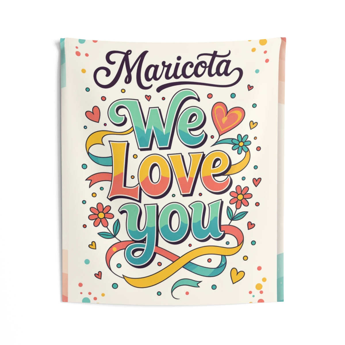 Custom Indoor Wall Tapestry Colorful Design with Fabric Markers