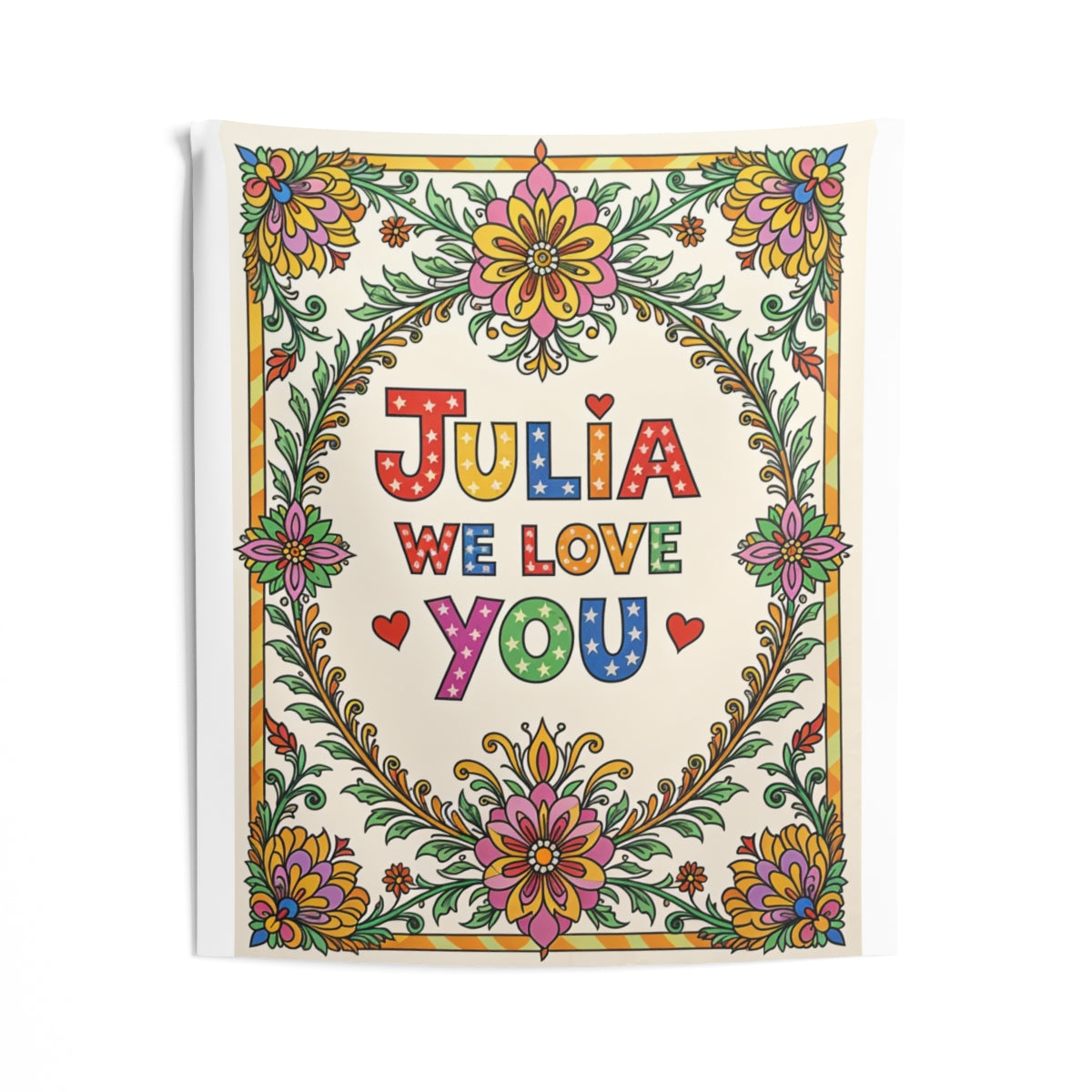 Custom Indoor Wall Tapestry Colorful Design with Fabric Markers