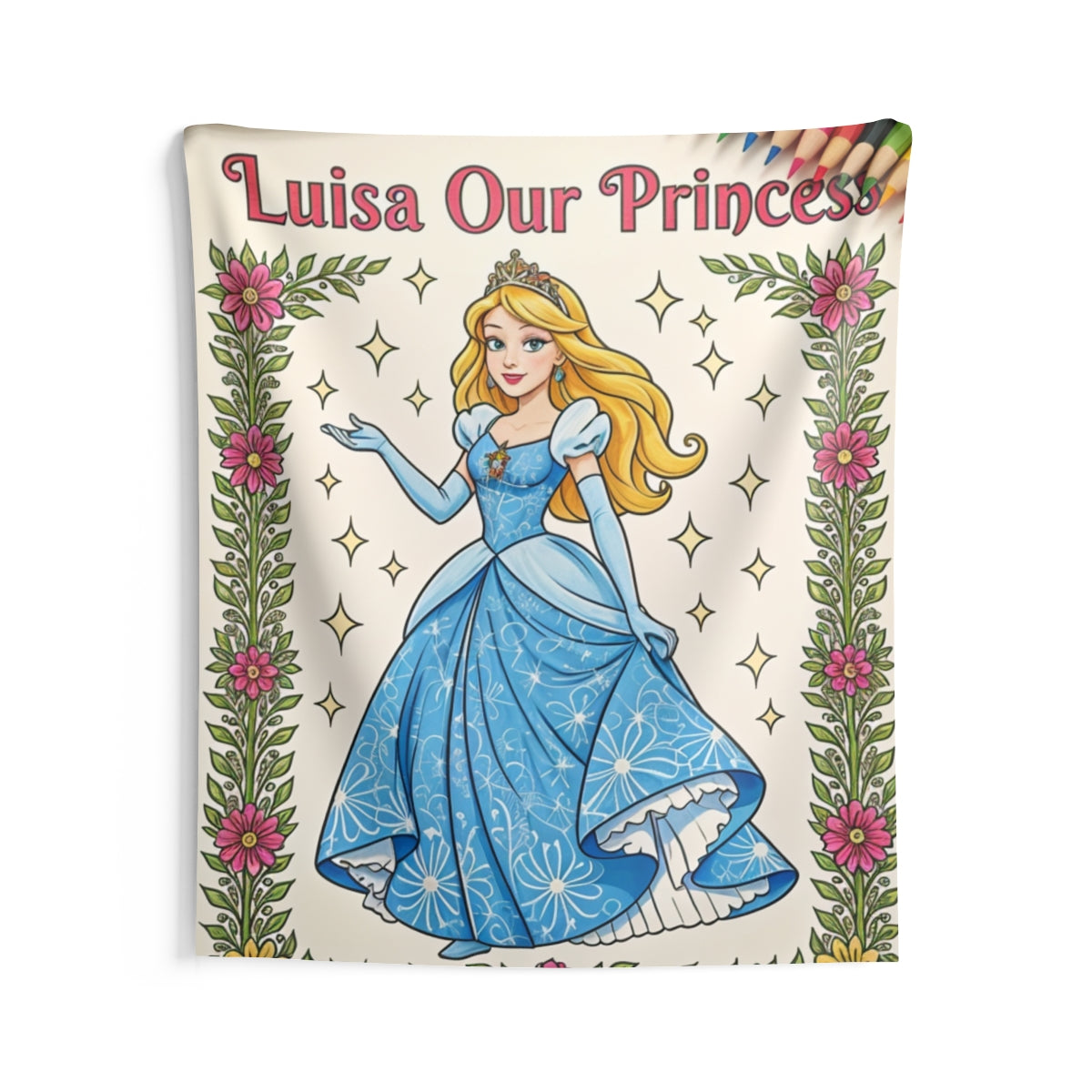 Custom Indoor Wall Tapestry Colorful Design with Fabric Markers