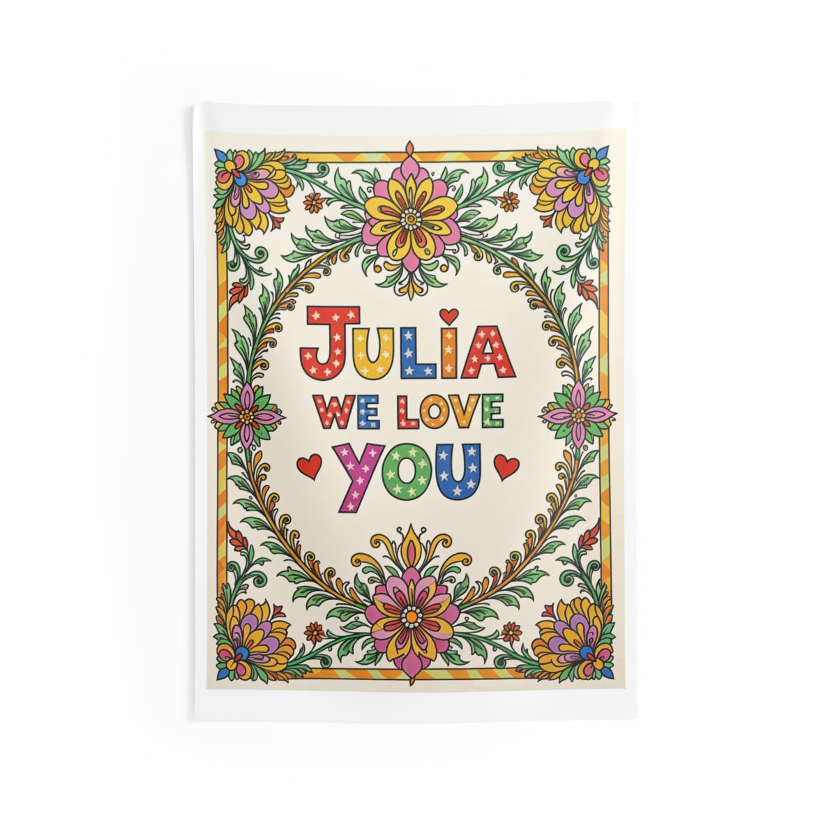 Custom Indoor Wall Tapestry Colorful Design with Fabric Markers