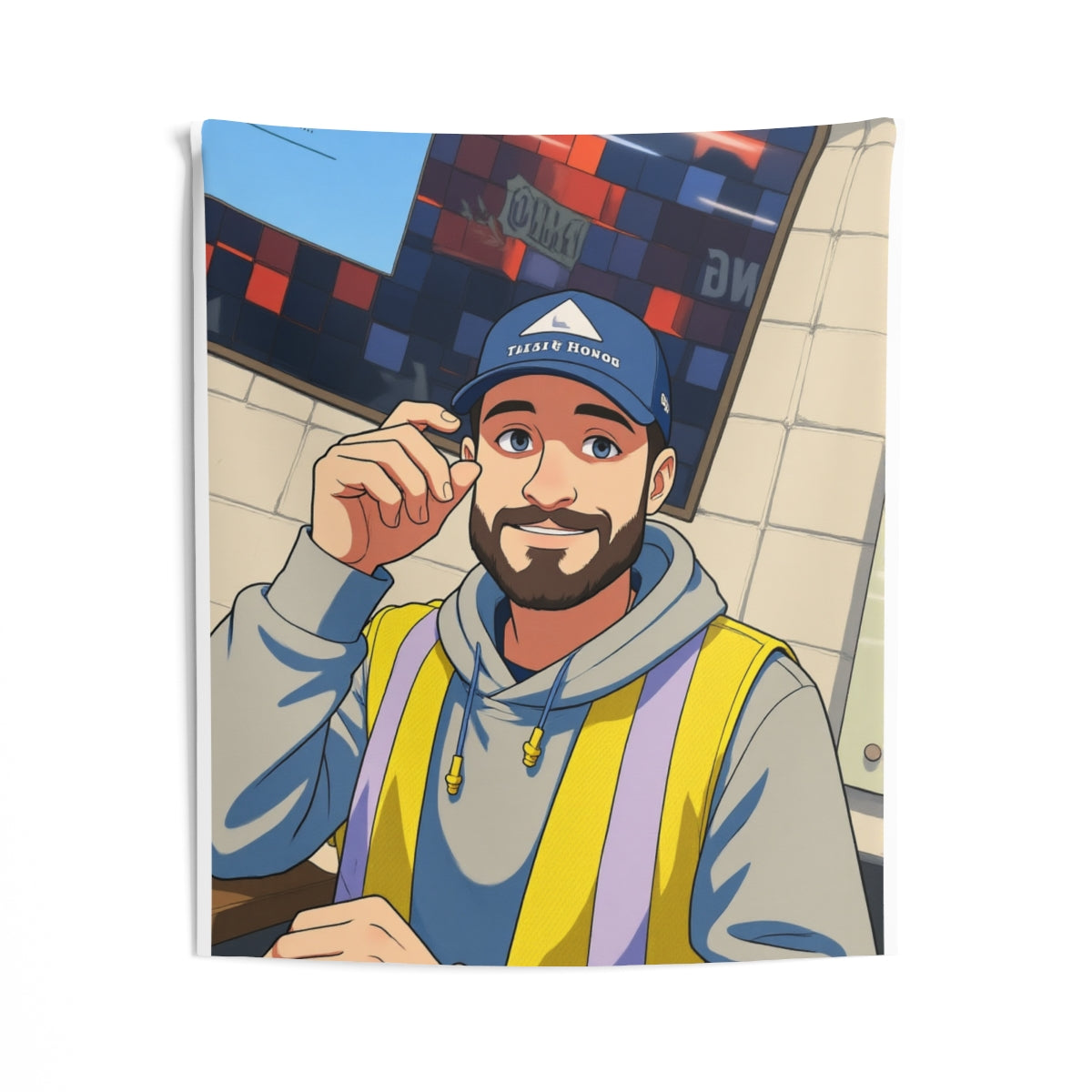Custom Indoor Wall Tapestry with Your Design Ghibli-Style