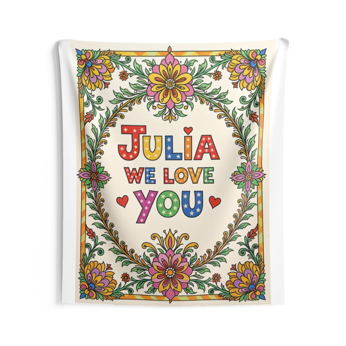Custom Indoor Wall Tapestry Colorful Design with Fabric Markers