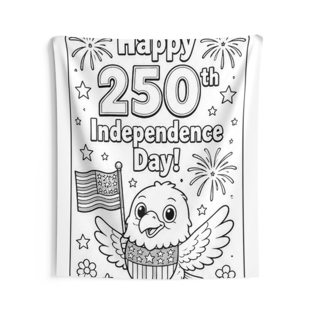 Independence Day Indoor Wall Tapestry kit shown in a lifestyle mockup