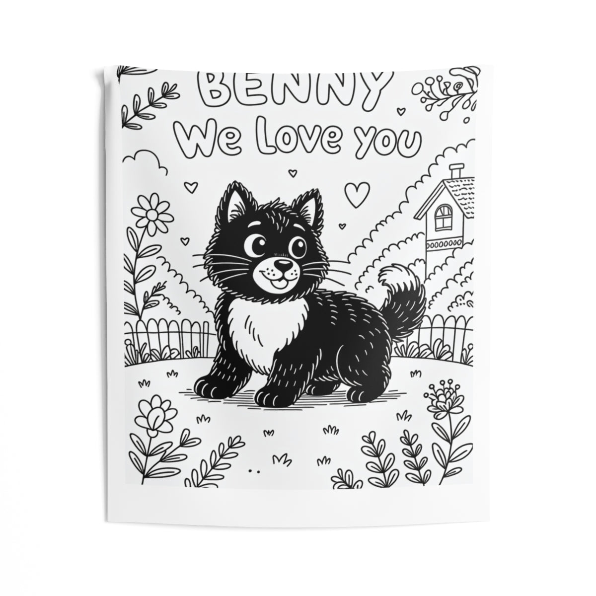 Custom Indoor Wall Tapestry Colorful Design with Fabric Markers