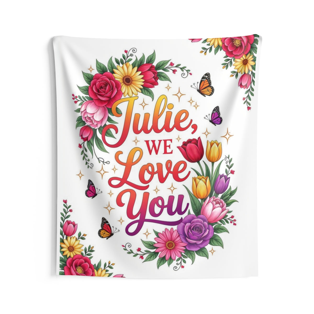 Custom Indoor Wall Tapestry Colorful Design with Fabric Markers