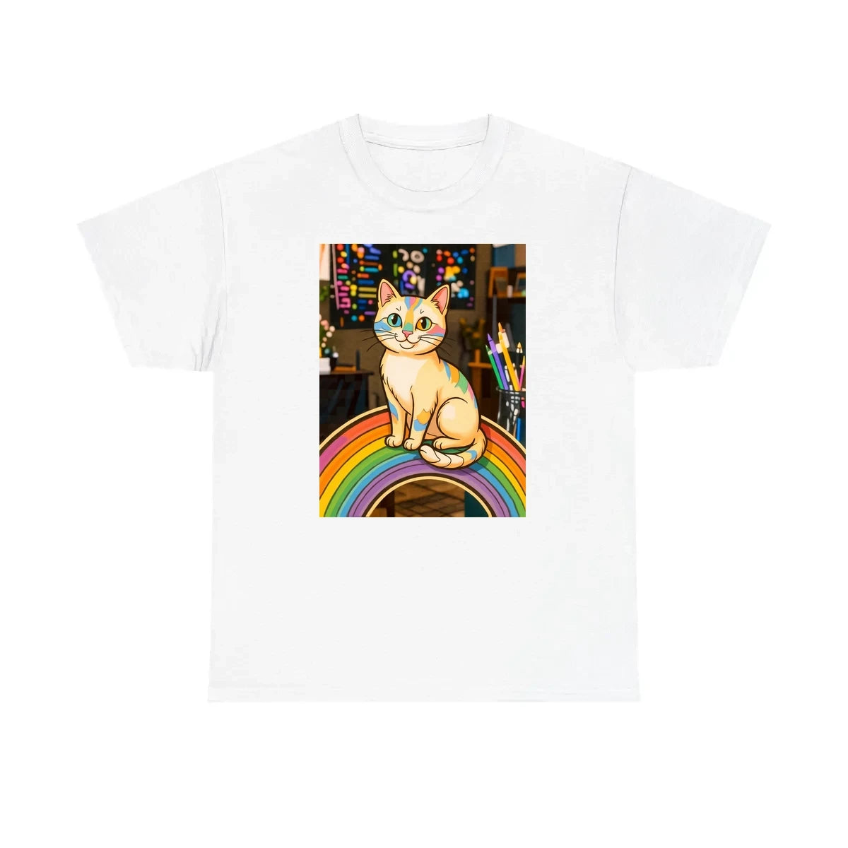 Custom Unisex T-Shirt Colorful Design with Fabric Markers