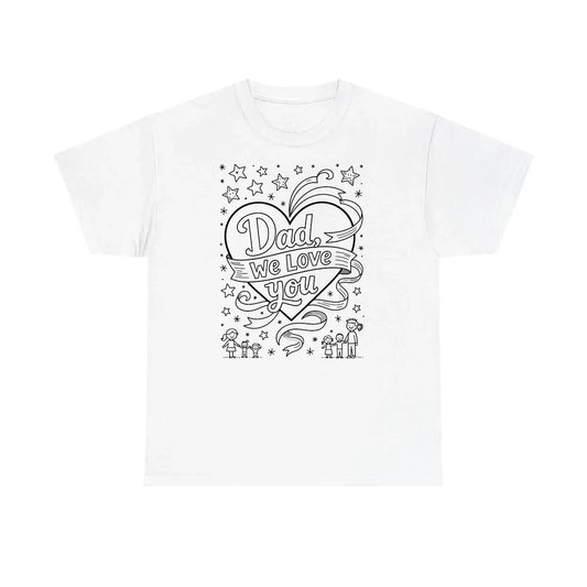 Custom Unisex T-Shirt with Your Design Coloring Page Kit with 10 Fabric Markers
