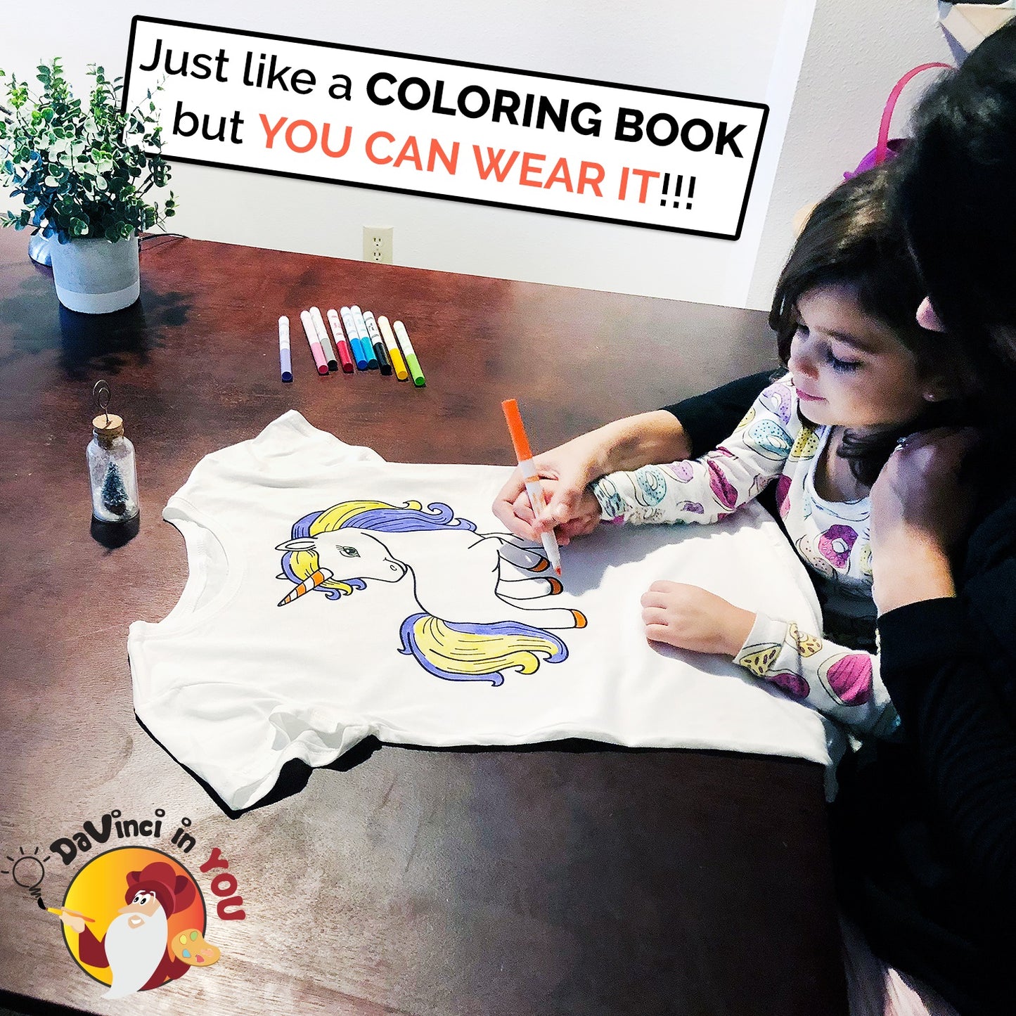 Women's T-shirt Coloring Kit with 10 Fabric Markers - Wedding Proposal